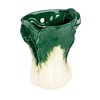 Creative Co-Op Embossed Stoneware Cabbage Shaped Wall Vase Planter, Green