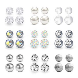MODRSA 14g 16g Replacement Balls for Piercings Septum Ring Balls Belly Button Ring Balls Replacement 16 gauge Balls for Piercing Nipple Tongue Ring Ball Cartilage Earring Screw Backs Threadless Jewery