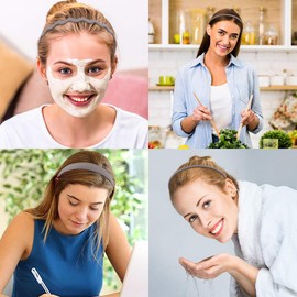 AHONEY 7 Pack Brown Headbands for Women Mens Headbands with Teeth Non Slip Hairbands for Women's Hair Accessories Comb Headband Diademas Para Mujer (Brown)