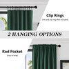 DONREN Dark Green Blackout Thermal Insulating Window Curtain Panels for