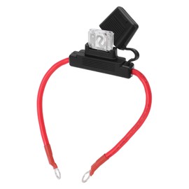 Fuse Holder, 8 AWG Inline Blade Fuse Holder, 30 cm/11.8 Inch Wire, 80 A Blade Fuse, Waterproof Circuit Protection Holder, Vehicle Fuse Holder, Copper Cable for 12-24 V Vehicles, Cars, Trucks