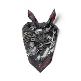 dscarf Unisex Bandana 60cm x 60cm Square Biker Motorcycle Bandana Scarf | 100% Cotton Bandana Multifunctional Bicycle Headband, Design 4