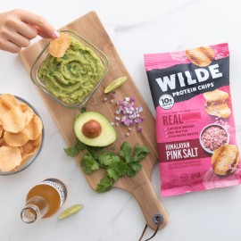 Protein Chips Himalayan Pink Salt, Thin Crispy High Protein, Keto Low Carb Snack