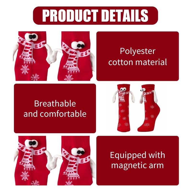 2 Pairs of Christmas Socks, Cuddly Christmas Socks, Funny, Christmas