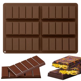 Large Thick Chocolate Bar Mold, Silicone Candy Bar Mold for Handmade DIY, Non-Stick Chocolate Bar Molds for Milk Chocolate Bar, Dubai Chocolate Bar, Knafeh Pistachio Chocolate Bar, Candy