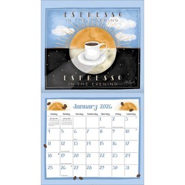 Lang Companies, Coffee 2026 Wall Calendar by LoriLynn Simms, 13.4'' X 12'', 12-Month Calendar with Stapled Binding