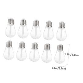 IWOWHERO 10pcs Creative Mini Bulb Shaped Lip Gloss Containers DIY Reusable Cosmetic Tubes for Lip Balm Storage and Sample Making with Durable Plastic