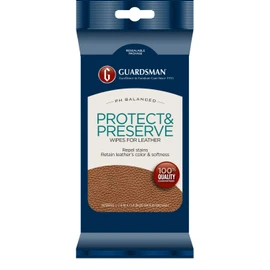 Guardsman Protect & Preserve Wipes for Leather, 20 count