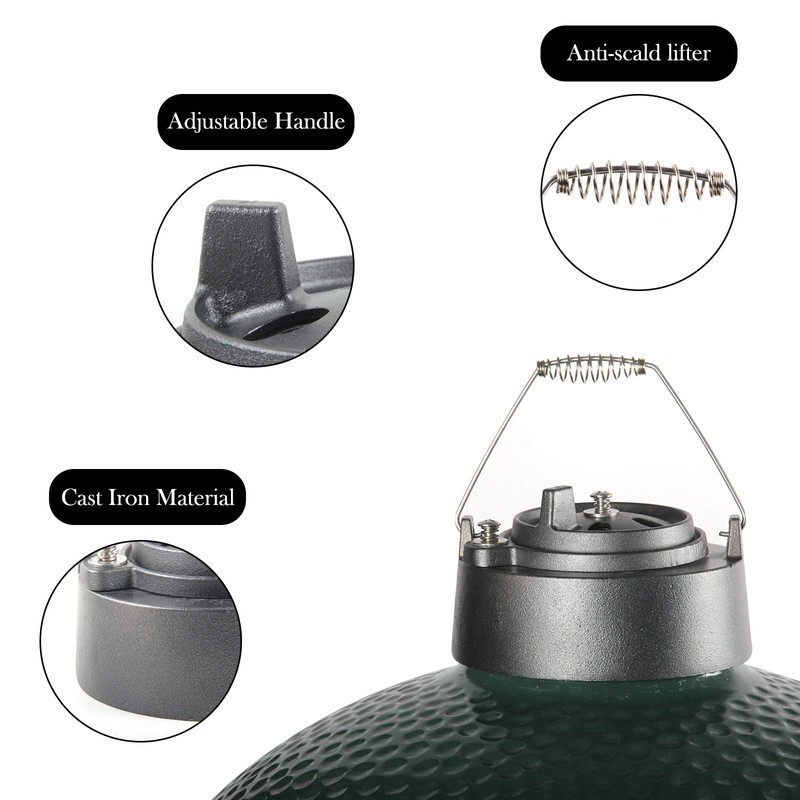 Grill chimney top vent cap,Dracarys large big green egg accessories