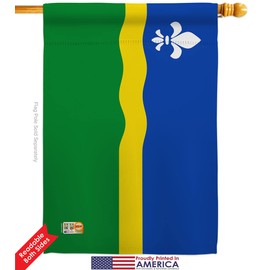Flevoland Garden House Flags Kit Regional Netherland Provinces Territory Old History Western Europe Country Particular Area Small Decorative Gift Yard Banner Double-Sided Made In USA 28 X 40