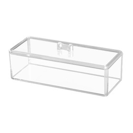 dedoot Plastic Drawer Organizer, Clear Acrylic Vanity Desk Storage and Organizer, Bathroom Display Storage Container with Lid for Jewelry, Small Items 9.17x3.7X3.46 Inch
