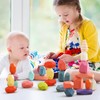 OESSUF Stacking Rocks 48Pcs Stacking Blocks Balancing Stacking Stones Wooden