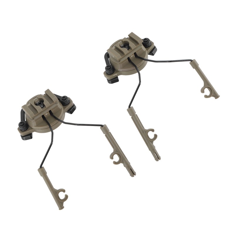 2Pcs Suspension Headset Bracket Helmet 19‑21mm Rail Adapter Rotatable Headphones