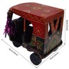 Purpledip Auto01 Indian Car Rickshaw Tuk Tuk-Tuck: Decorative Handmade Accent