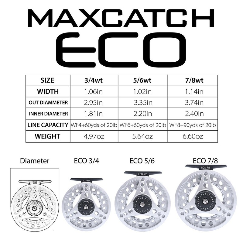 M MAXIMUMCATCH Maxcatch ECO Fly Reel Line Set Large Arbor