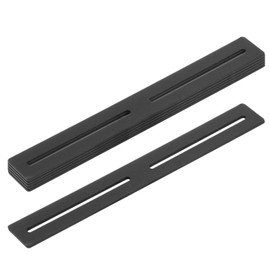 6 PCS 14-1/4" Black Flat Mending Plate Slidable Straps, Straight Steel Straps Repair Plates Brace, Repair Fixing Bracket Connector(Size: 14-1/4" x 1-5/8", Thickness 1/8")