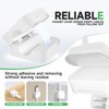 6 White Magnetic Cable Clips,Under Desk Cable Management,Cord Holder for