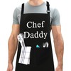 LINEN CLOSET® Chef Daddy Apron for Men Funny Aprons Professional