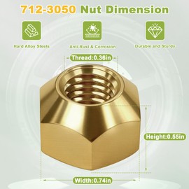 4pcs 712-3050 Lug Nut Replacement for CUB Cadet 7/16-14 Z Force RZT LGT SLT SLTX GT GSE LT LX GS GSX, 912-3050 01001966 Lawn Mowers Lug Nut Fit for Murray Troy-Bilt Craftsman MTD