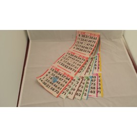 SmallToys Bingo Paper Game Cards - 6 cards - 7 sheets - 125 books - 8 Inch by 12 Inch Size Disposable Sheet - Made in USA
