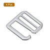 uxcell 4Pcs 38mm/1.5" Metal G-Hook Webbing Buckles Adjustable Flat Tri-Glide