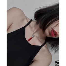 Blood Vial Necklace for Women Bottle Necklace Stainless Steel Glass Vial Perfume Bottle Cremation Pendant Necklace for Ashes for Women Keepsake Memorial Jewelry (type-1)