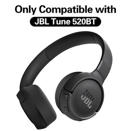 POZCIS Silicone Ear Pads Compatible with JBL Tune 520BT Headphones, Sweat-Proof and Washable Earpads Covers Accessories for JBL Tune 520BT Headphones(Black)