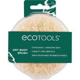 Cepillo Corporal Exfoliante EcoTools | Dry Brush con Mango de Bambú | Vegano, Ecológico y Sin Crueldad | Ideal para Piel Seca, Rutina Detox y Belleza Natural