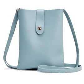 SHIO MOKU Smartphone Pouch, Women's, Adjustable Length, Portable Pouch, Smartphone Pochette, Shoulder, Lightweight, Simple (Light Blue)