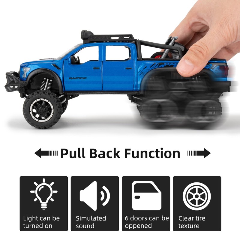 imtfzct 1:28 Ford Raptor F150 Model Car, Toy Model Car