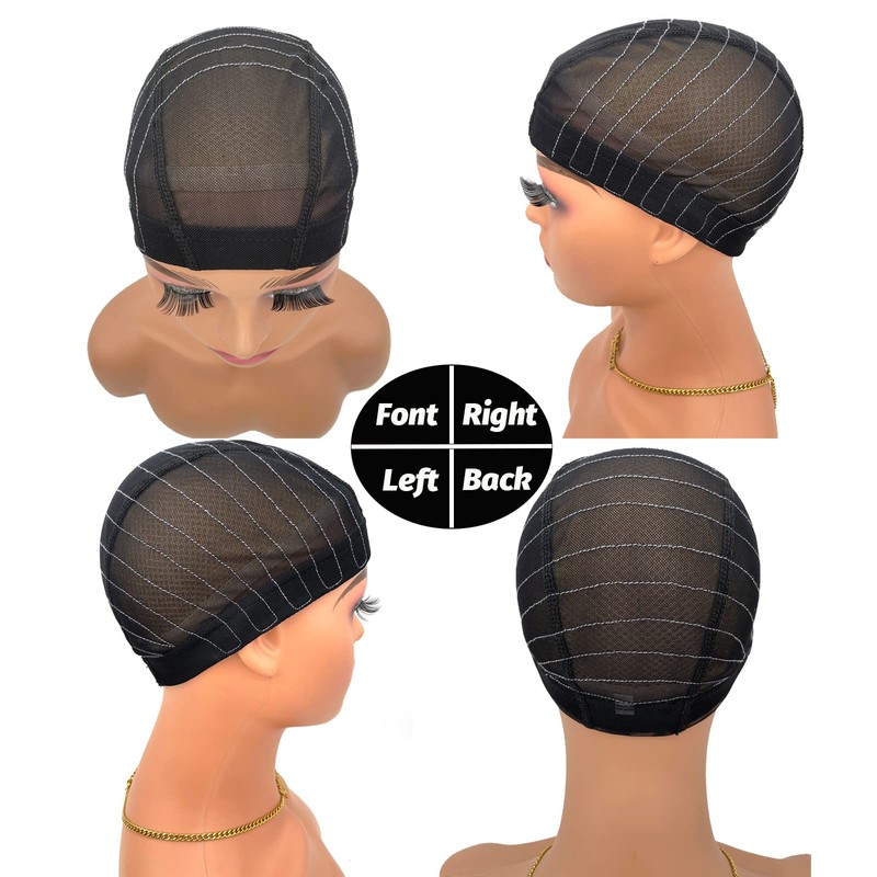 Wig Cap with Guideline Map for Wig Making, Stretchable Mesh