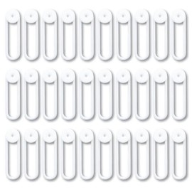 CABLY 30pcs Silicone Cable Tie - Reusable Cable Tie Organizer, Multipurpose Cord Management, Electronics Accessories for Home and Office (3 Inch, 30pcs White)