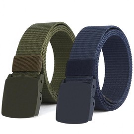 Men's Durable Military Tactical Belt for Jeans, Workwear, Hiking Military Belt Black 4ea