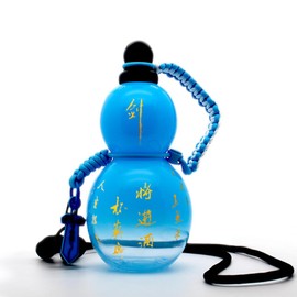 Jinberry 800ml Gourd Water Bottle with Portable Shoulder Strap Set Leak Proof Sports Gourd Drink Bottle Sports Jug for Gym, Air Climbing Excursion