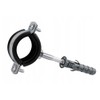Anti Vibration Single Metal Pipe Clips Clamps Rubber Lined for