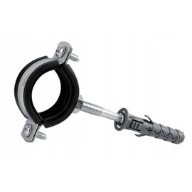 Anti Vibration Single Metal Pipe Clips Clamps Rubber Lined for 15-20mm Pipes (3/8" BSP)