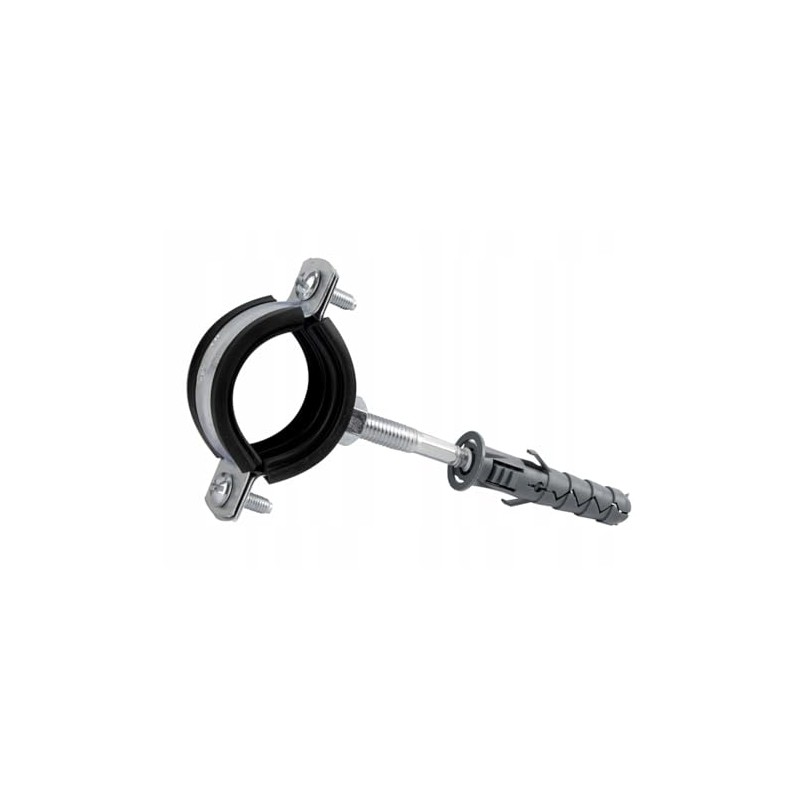 Anti Vibration Single Metal Pipe Clips Clamps Rubber Lined for