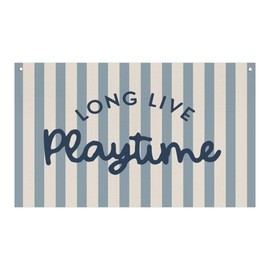 Playroom Decor, Play Room Wall Decor, Long Live Playtime Canvas Banner Hanging Flag Banner for Nursery and Playroom Wall Décor for Kids Trendy Room Decor for Boys and Girls