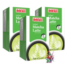 yoaxia ® - 3er Pack - [ 3x 250g (10x25g) ] GOLD KILI Instant MATCHA Latte Getränk / Matcha Latte + ein kleiner Glücksanhänger gratis