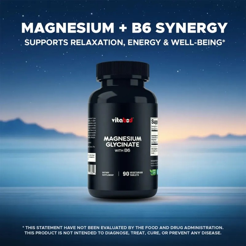 Vitabod - Magnesium Glycinate 1000 Mg - 90 Tabletas -