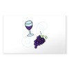 CafePress Wine Glass Sticker Rectangle Bumper Sticker Car Decal