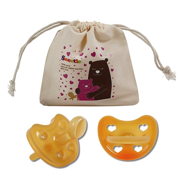SWEETIE Rubber Orthodontic Pacifier Heart Shape Rubber 1 Count (12-18