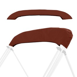 Caminor Bimini Top Storage Boot Cover with Light Hole, 3 Bow 61"-66" W, Durable Heavy Duty Waterproof 900D Marine Grade, Pontoon Bimini Top Replacement Boot, Burgundy