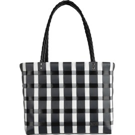 Easy-care shopping basket with sewn-in inner pocket, tear-resistant, 70% recycled material, colour: black