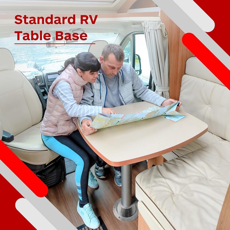 JT-HLM 2 Pack RV Table Base Mount, Aluminum RV Pedestal