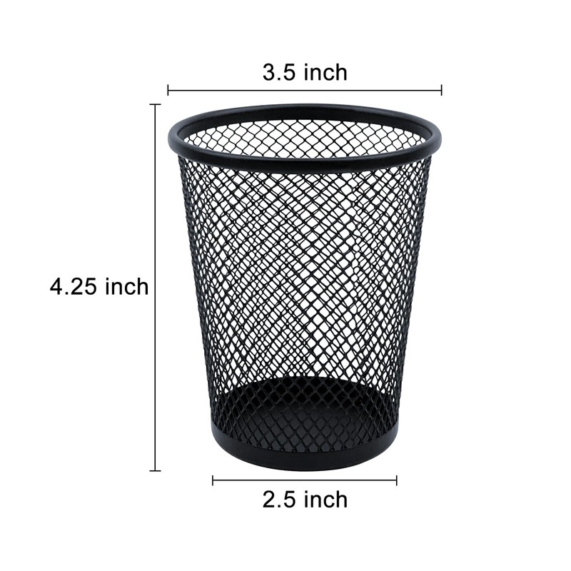 Desk Pencil Pen Holder, Wire Mesh Pen Cup Holder for