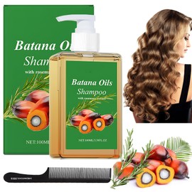 Batana Oil Shampoo,Batana öL FüR Haare Shampoo,Vital Strands Batana Oil,Haar NäHren, Haar Weich Machen, Haarpflegeprodukte FüR Dickes Haar (100ml) 1 St. Kamm