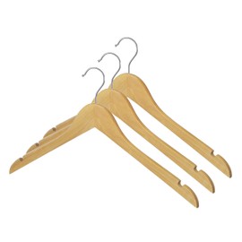 Whitmor GRADE A Wood Dress / Shirt Hanger - Set of 3
