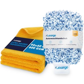 LICARGO® Car Drying Cloth XXL 90 x 60 cm - Car Wash Mitt Made of Ultra Soft Microfibre