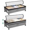 Kitstorack 2Pack Height-adjustable Under Bed Storage with Wheels, Under Bed